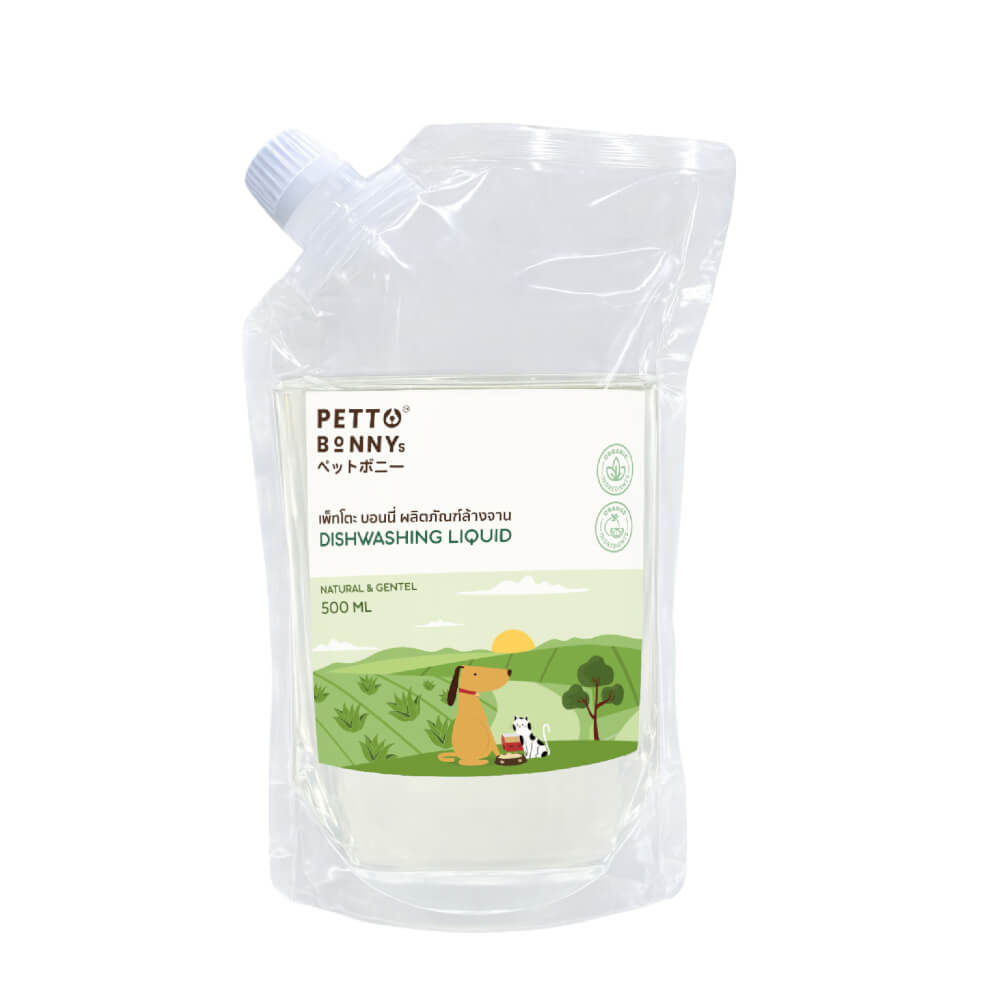 น้ำยาล้างจานสัตว์เลี้ยง PETTO BONNYS สูตรอ่อนโยน 500 มล.รีฟีล